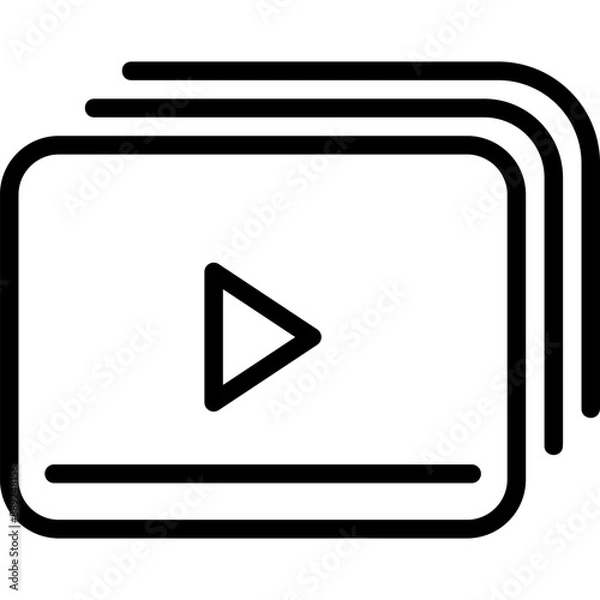 Fototapeta Video Player, Play Button, Start Video Action Icon
