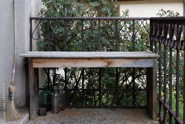 Obraz old lonely bench