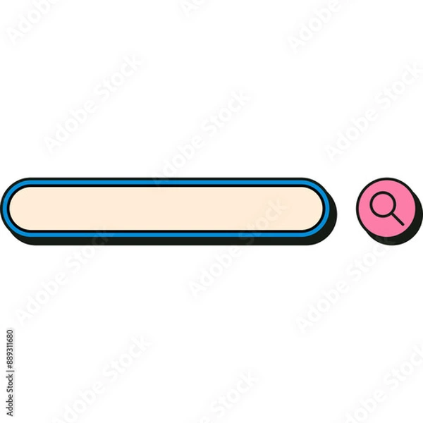 Obraz Retro Search Bar Interface