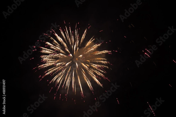 Obraz Festa di San Lorenzo al Lago con fuochi artificiali