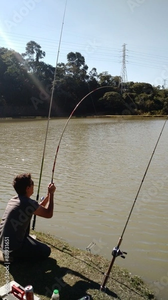 Obraz Pescando a tarde no rio