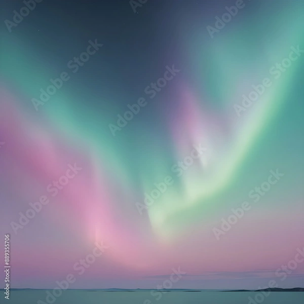 Fototapeta abstract backdrop with aurora in sky