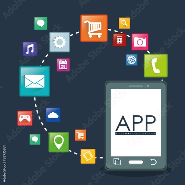 Obraz Mobile app design.