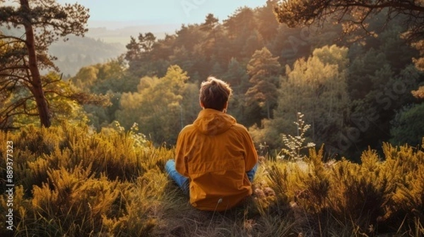 Fototapeta Shoot a candid portrait of someone enjoying nature