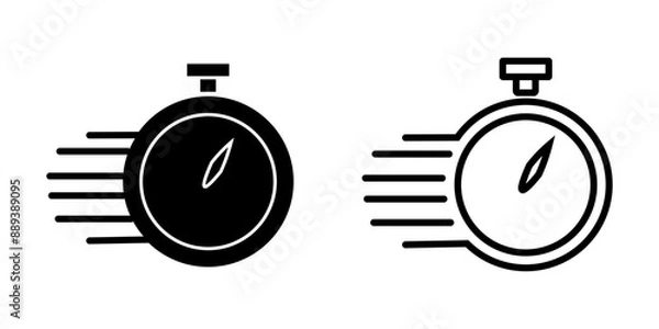 Fototapeta quick time icon on white background