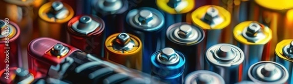 Obraz A collection of rocks and crystals are on a black surface. The rocks are of various sizes and shapes, and the crystals are scattered throughout the scene. Scene is one of natural beauty and serenity