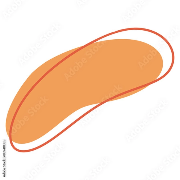 Fototapeta Abstract Orange Blob Shapes Element