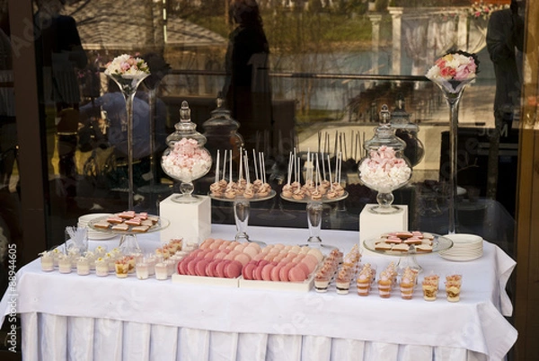 Obraz Dessert table for a wedding party