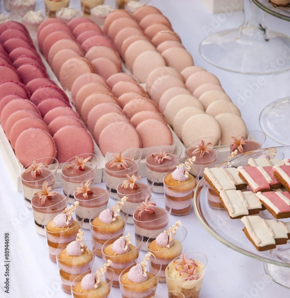 Obraz Dessert table for a wedding party 