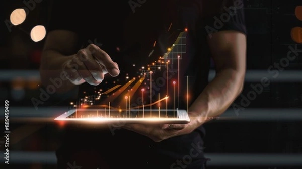 Fototapeta person working on computer