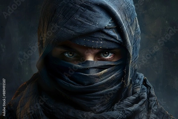 Obraz Terrorist criminal portrait