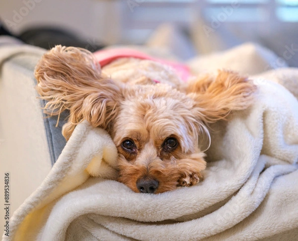 Obraz Cavapoo puppy with floppy ears