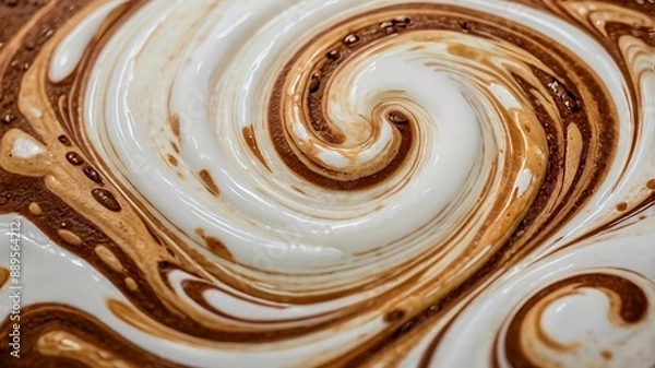 Fototapeta seamless background with coffee swirls