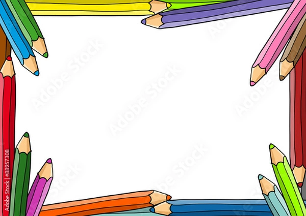 Obraz Rahmen aus Bleistifte