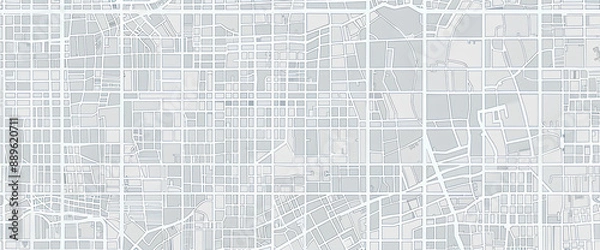 Fototapeta A light gray city map background with white lines, light gray and gray styles,