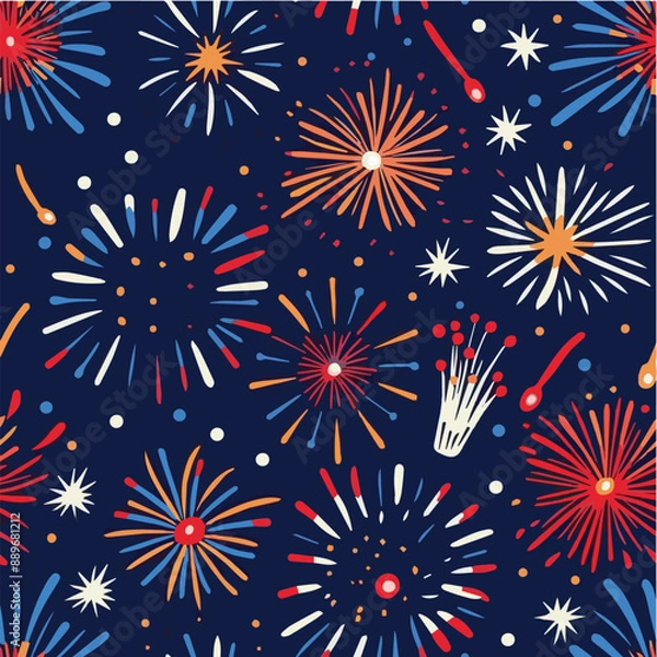 Fototapeta illustration of seamless patterns background of Party celebrate 