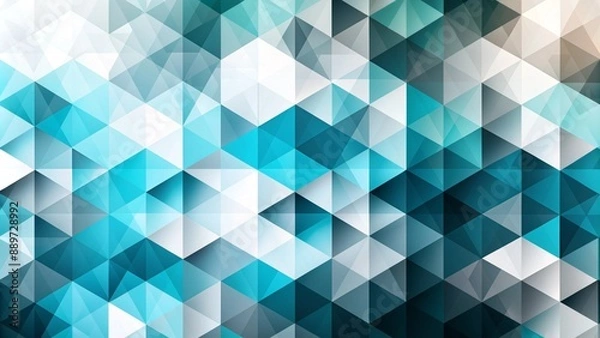 Fototapeta Abstract background featuring white triangles and geometric shapes,generative ai