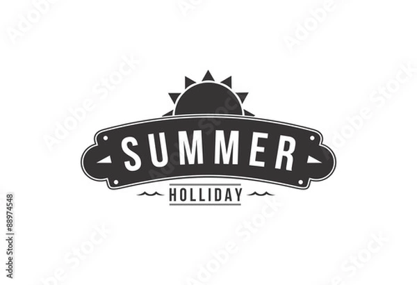 Obraz Happy Holliday logo vector illustration