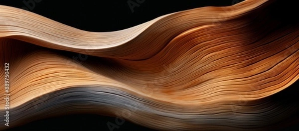 Fototapeta Stunning Abstract Wooden Waves Pattern with Elegant Natural Texture
