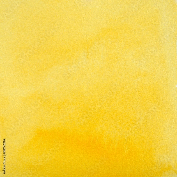 Obraz Yellow Watercolor Abstraction as Background, Hand Drawn