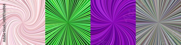 Obraz Abstract geometric ray burst background set