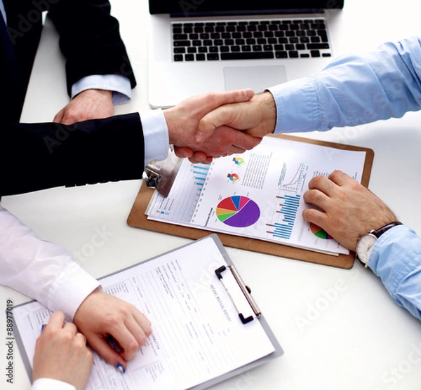 Fototapeta handshake in office