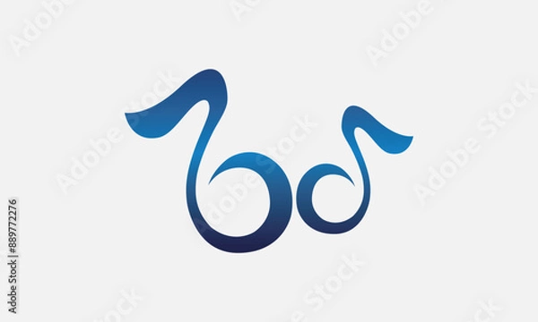 Fototapeta Icon Music Note Logo Vector