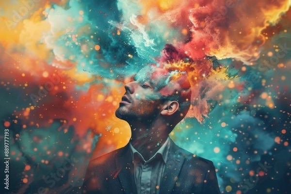 Fototapeta People with New Ideas Abstractly Depicted with Light Bulbs