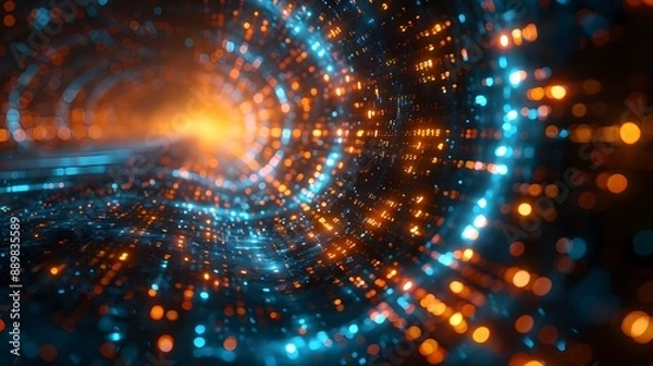 Obraz Abstract binary background for hackathon and digital themes