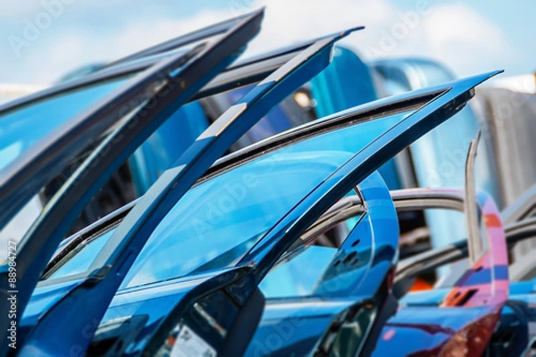 Obraz door old car close-up