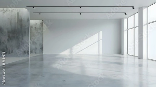 Fototapeta Abstract interior design of modern showroom with empty space