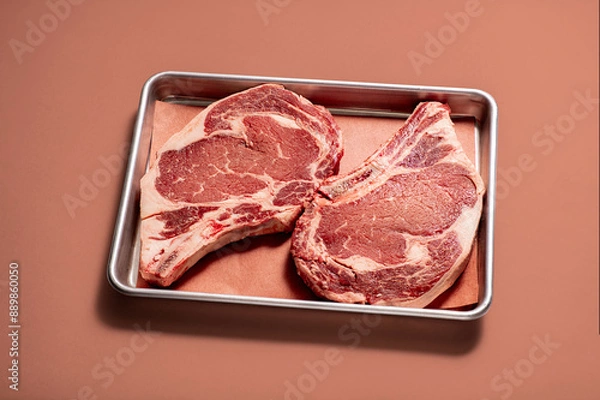 Obraz Bone In Ribeye Steak ready for grilling