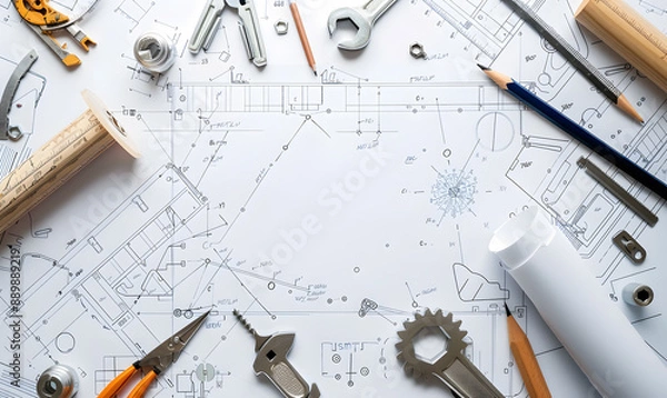 Obraz engineering and construction concept.