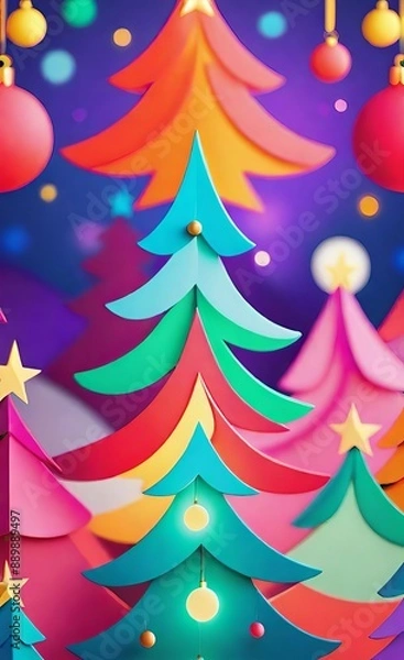 Obraz abstract christmas tree