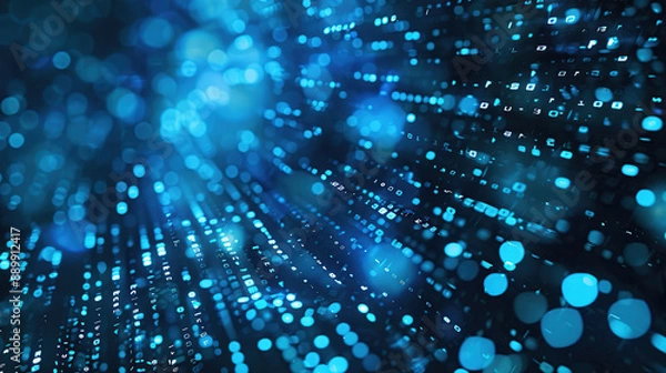 Fototapeta Abstract communication and future technology data flow