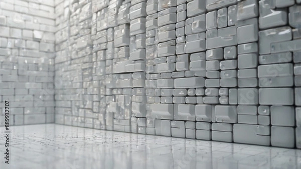 Fototapeta White background of architecture and technology