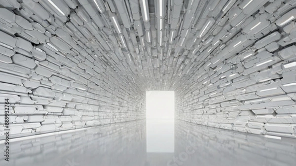 Fototapeta White background of architecture and technology
