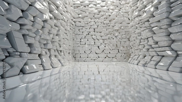 Fototapeta White background of architecture and technology