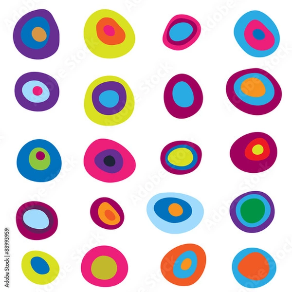 Obraz Seamless background with bright concentric circles