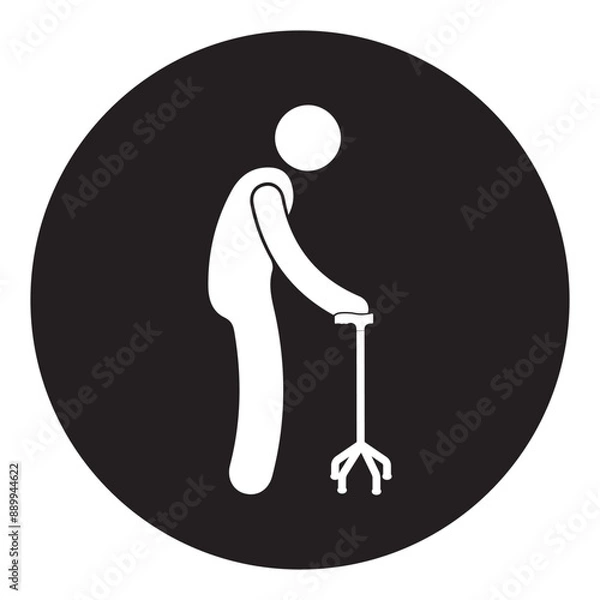 Fototapeta disabled person vector icon