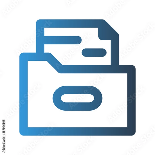 Obraz File outline icon. with gradient colors suitable for interfaces, websites, UI and mobile apps.