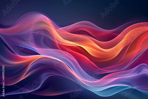 Fototapeta Abstract Background with Colorful Wavy Lines