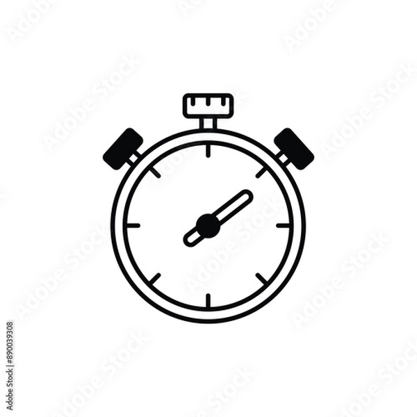 Fototapeta Timer icon design with white background stock illustration