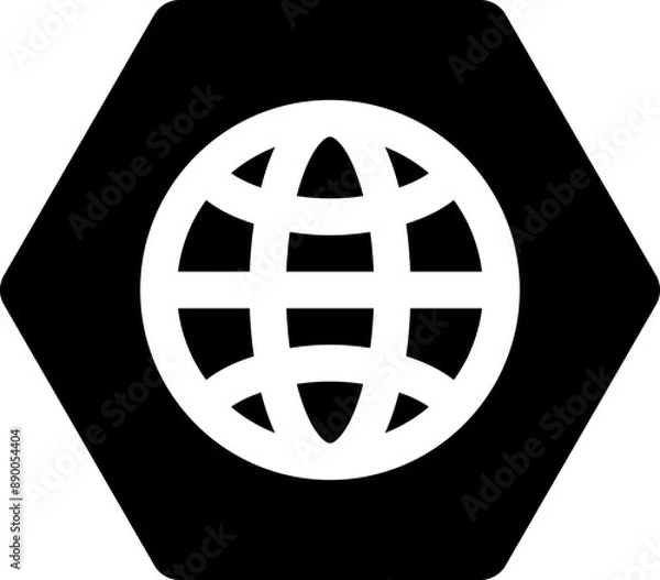 Fototapeta internet hexagon icon