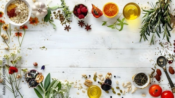 Obraz Winter vegetarian and vegan food ingredients