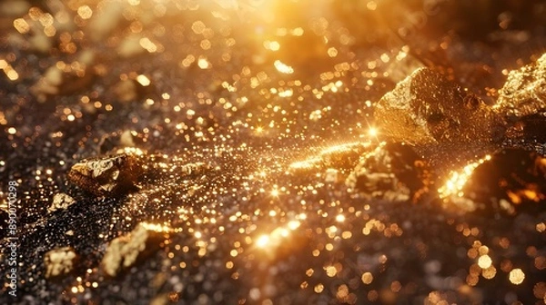 Fototapeta Capturing precious metals background