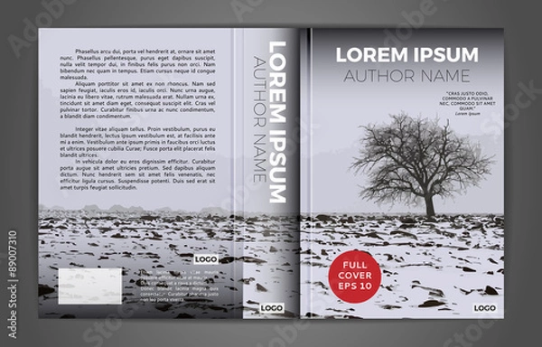 Obraz Full book cover design. Vector.