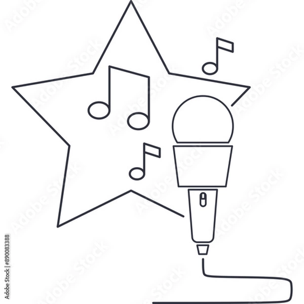 Fototapeta open mic icon