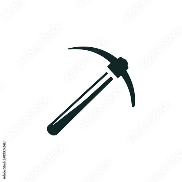 Fototapeta simple pickaxe hand tool logo vector illustration template design
