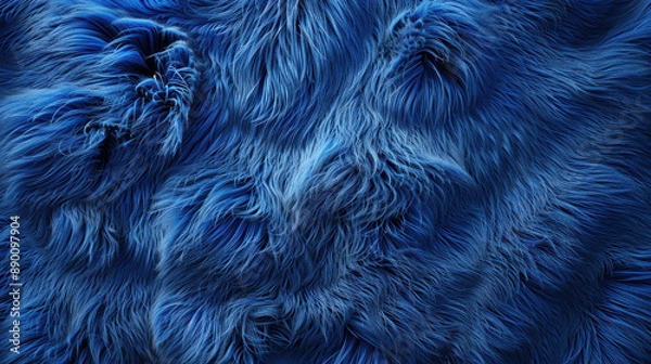 Fototapeta Smooth and luxurious blue fur texture background, exuding elegance and sophistication